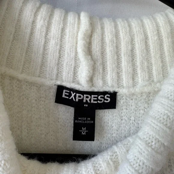 Express Retro Rainbow Stripe Mock Turtleneck Sweater Size Medium EUC - Picture 4 of 7